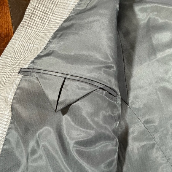 Lauren Ralph Lauren Men’s Plaid Linen Blazer Sport Coat Beige Gray 42R - Picture 9 of 14